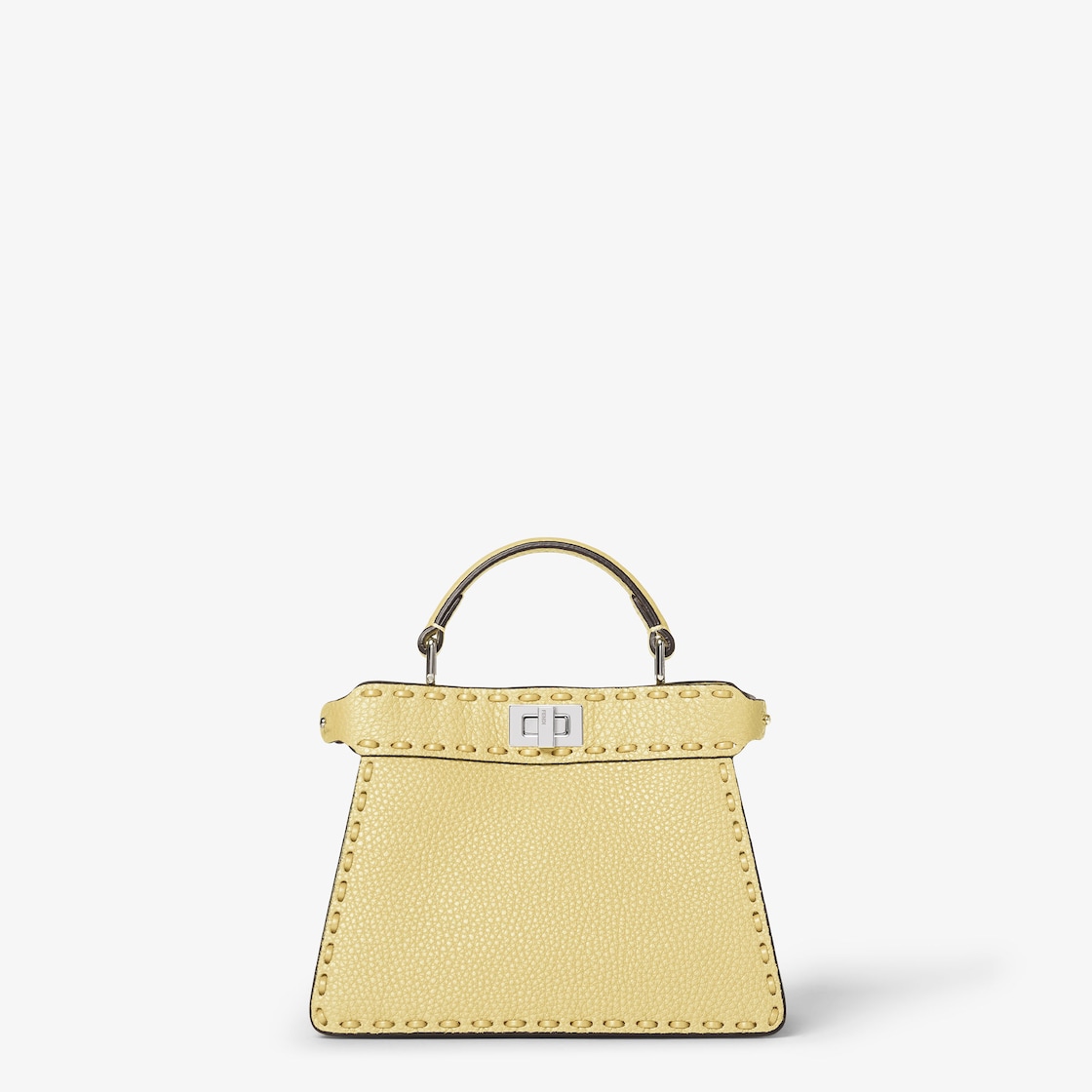 FENDI Peekaboo ISeeU Petite Yellow Selleria bag with 306 hand-sewn topstitches - Image 1